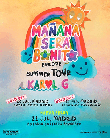 Karol G Madrid 21 de julio en Madrid